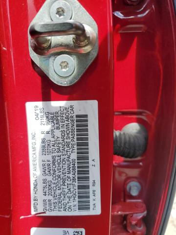 2019 HONDA ACCORD SPO - 1HGCV1F38KA088400