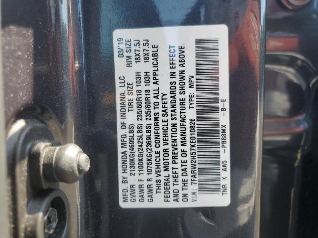 2019 HONDA CR-V EX 7FARW2H57KE010826