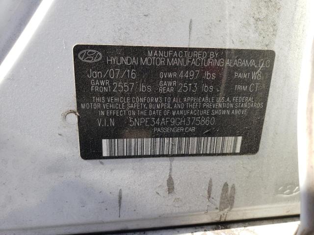 2016 HYUNDAI SONATA SPO - 5NPE34AF9GH375860
