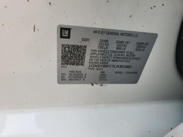 2020 CHEVROLET TAHOE K150 1GNSKBKC7LR301863