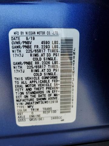 2020 NISSAN ROGUE S JN8AT2MT3LW012919