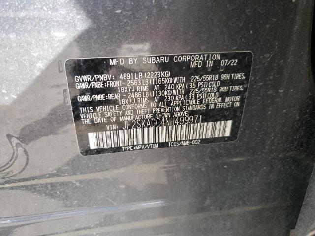 2022 SUBARU FORESTER S JF2SKAGC4NH499971