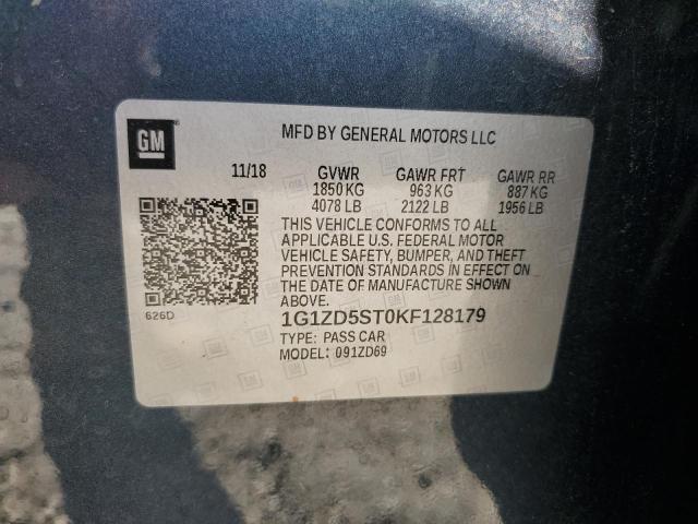 2019 CHEVROLET MALIBU LT 1G1ZD5ST0KF128179
