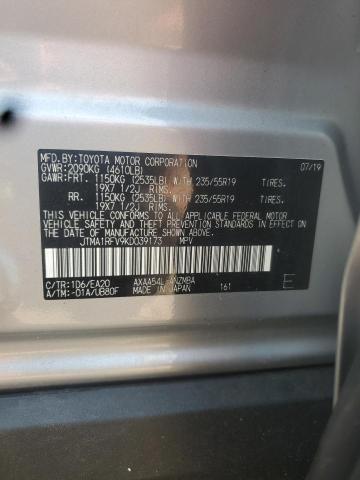 2019 TOYOTA RAV4 XLE P - JTMA1RFV9KD039173