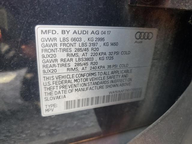 2017 AUDI Q7 PRESTIG WA1VAAF7XHD055132