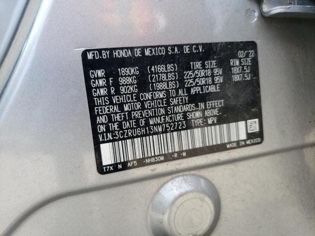 2022 HONDA HR-V SPORT 3CZRU6H13NM752723