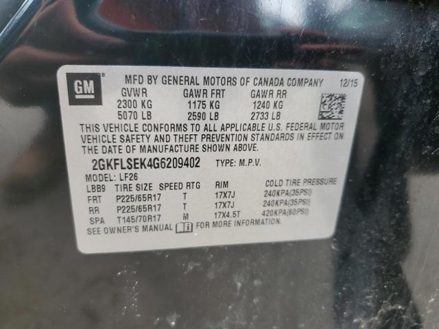 2016 GMC TERRAIN SL 2GKFLSEK4G6209402