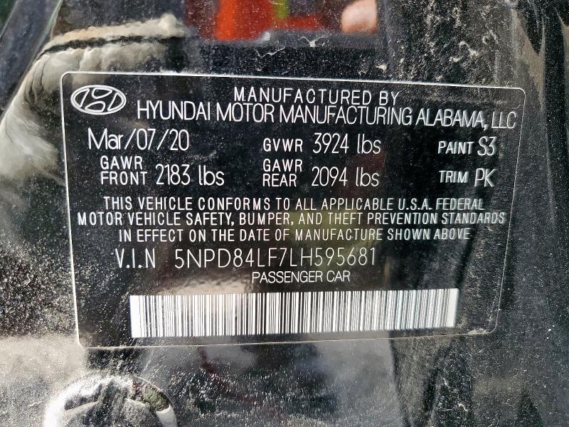 2020 HYUNDAI ELANTRA SE - 5NPD84LF7LH595681