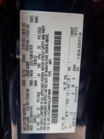 2017 LINCOLN MKC PREMIE 5LMCJ1C94HUL27489
