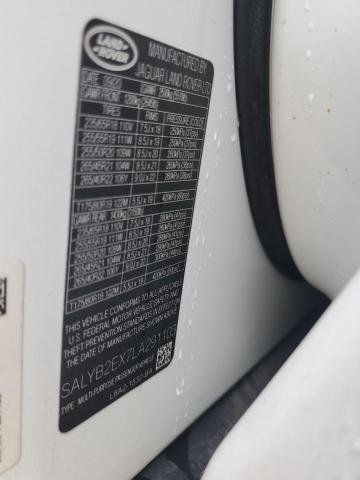 2020 LAND ROVER RANGE ROVE SALYB2EX7LA291103