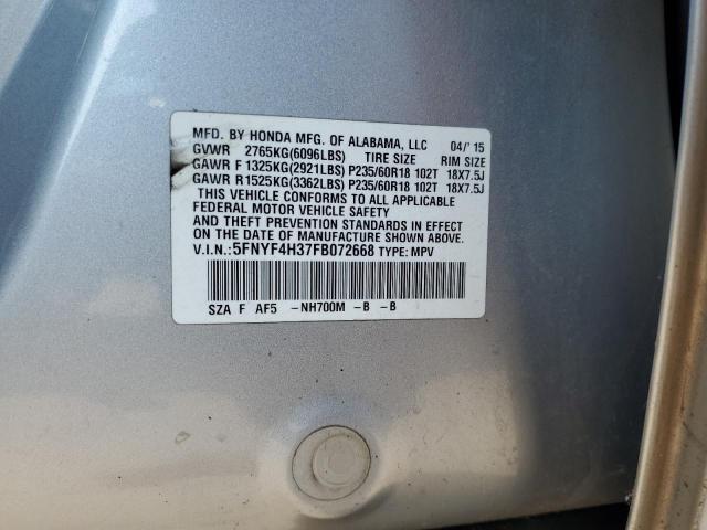 2015 HONDA PILOT SE 5FNYF4H37FB072668