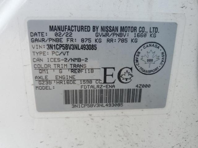 2022 NISSAN KICKS S 3N1CP5BV3NL493085
