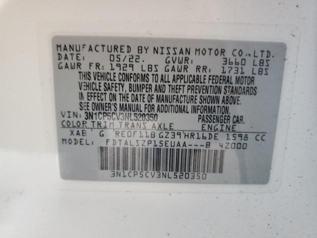 2022 NISSAN KICKS SV - 3N1CP5CV3NL520350