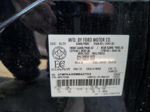 2021 FORD EDGE SEL 2FMPK4J95MBA27532
