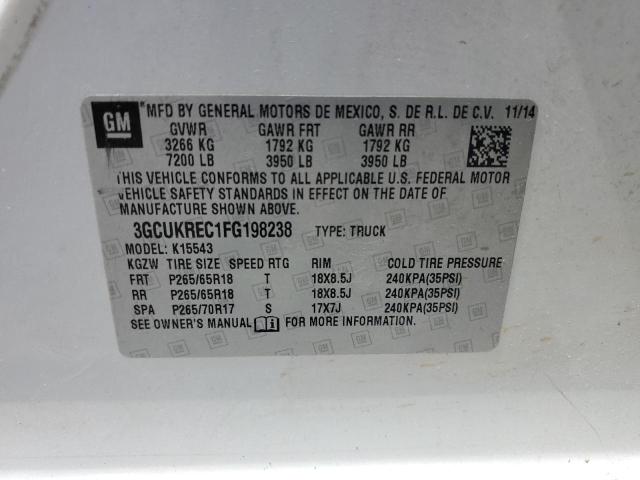 2015 CHEVROLET SILVERADO - 3GCUKREC1FG198238