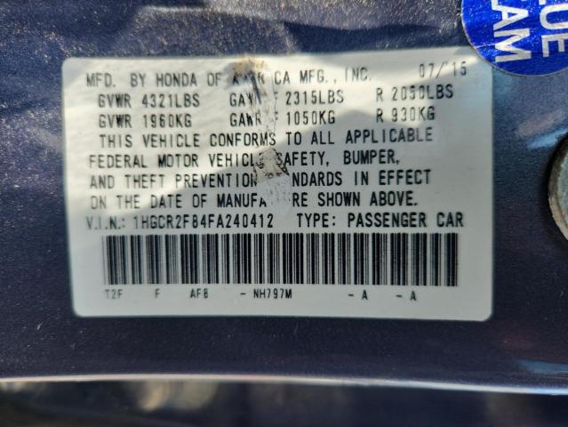 2015 HONDA ACCORD EXL 1HGCR2F84FA240412