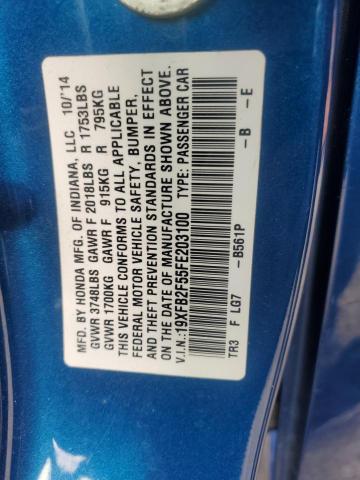 2015 HONDA CIVIC 19XFB2F55FE203100