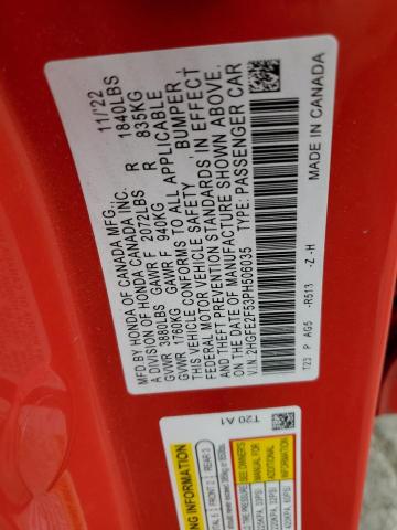 2023 HONDA CIVIC SPOR - 2HGFE2F53PH506035