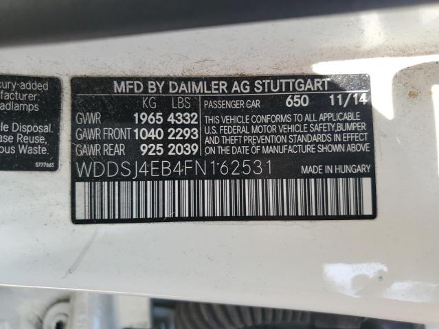 2015 MERCEDES-BENZ CLA 250 - WDDSJ4EB4FN162531