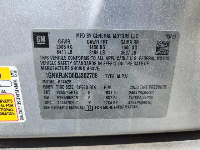 2013 CHEVROLET TRAVERSE L - 1GNKRJKD6DJ202708