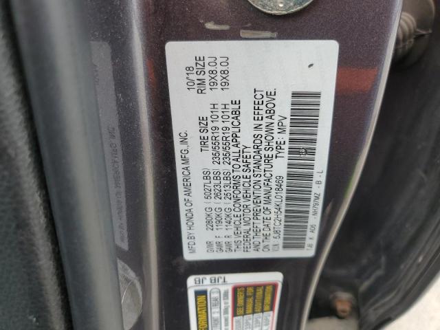2019 ACURA RDX TECHNO 5J8TC2H54KL018469