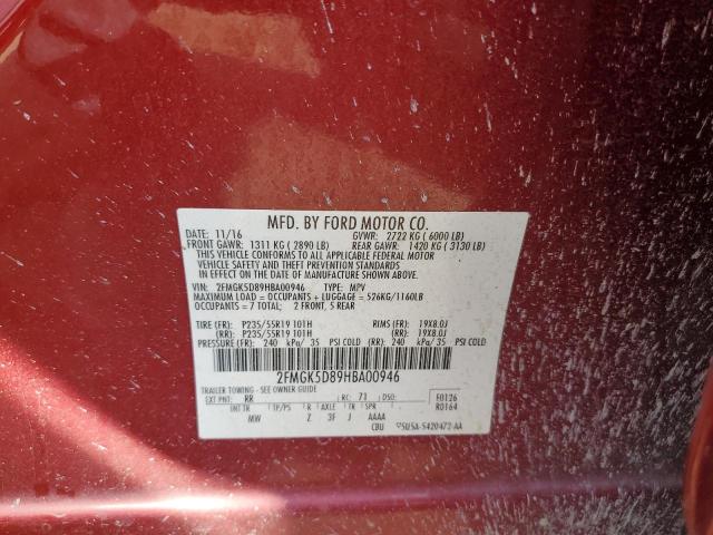 2017 FORD FLEX LIMIT 2FMGK5D89HBA00946