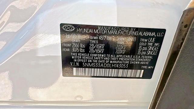 2020 HYUNDAI SANTA FE S - 5NMS33AD0LH143053
