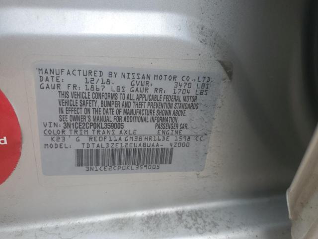 2019 NISSAN VERSA NOTE - 3N1CE2CP0KL359005
