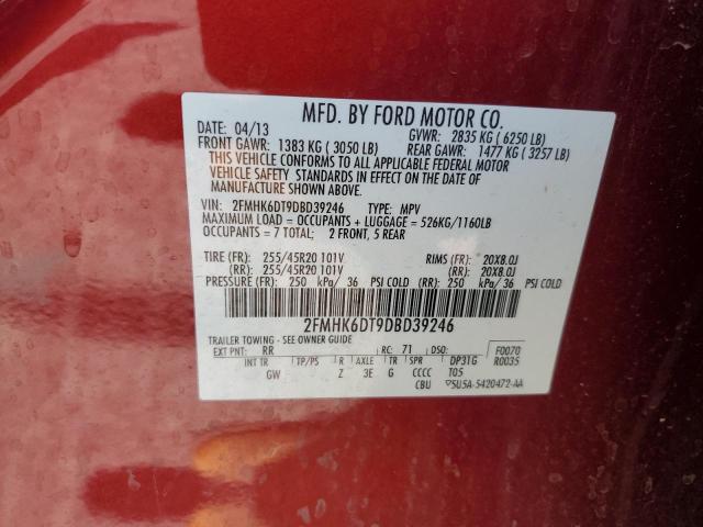 2013 FORD FLEX LIMIT - 2FMHK6DT9DBD39246