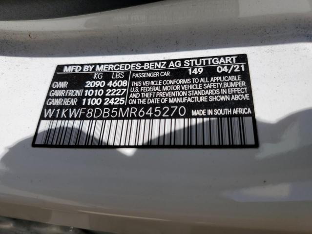2021 MERCEDES-BENZ C 300 W1KWF8DB5MR645270