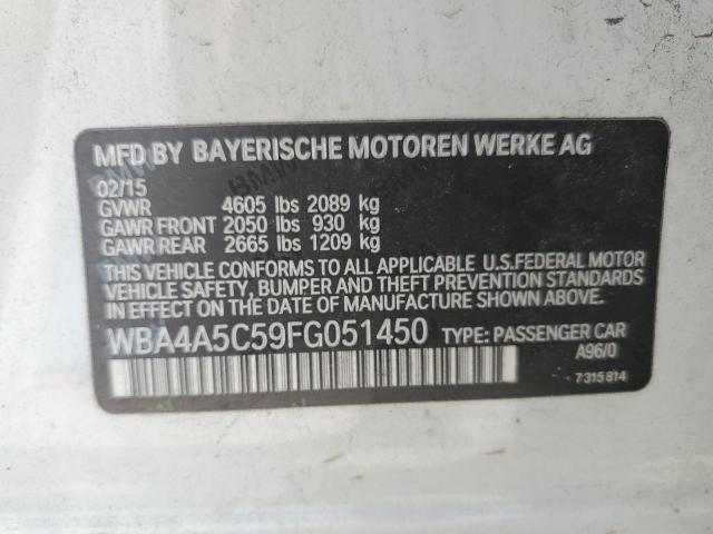 2015 BMW 428 I GRAN WBA4A5C59FG051450