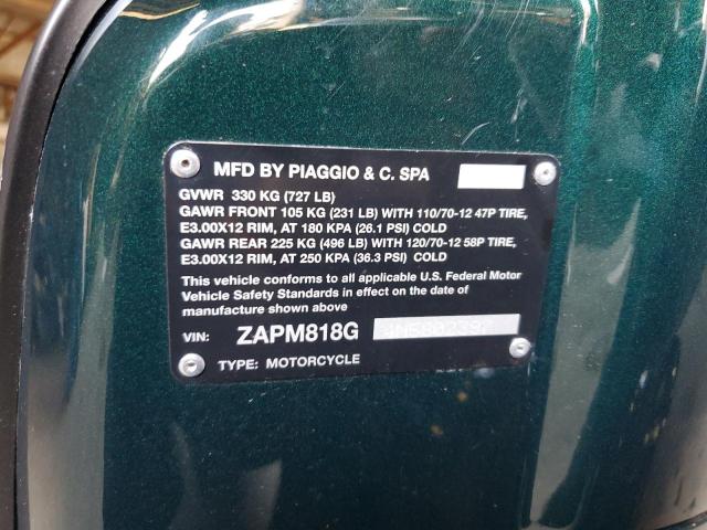 2022 VESPA PRIMAVERA/ ZAPM818G4N5802397