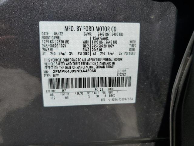 2022 FORD EDGE SEL - 2FMPK4J99NBA45968