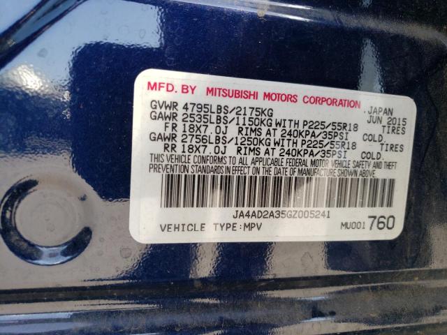 2016 MITSUBISHI OUTLANDER - JA4AD2A35GZ005241