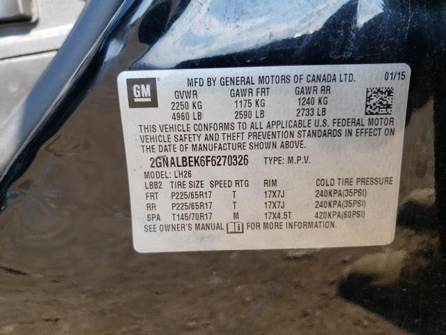 2015 CHEVROLET EQUINOX LT - 2GNALBEK6F6270326