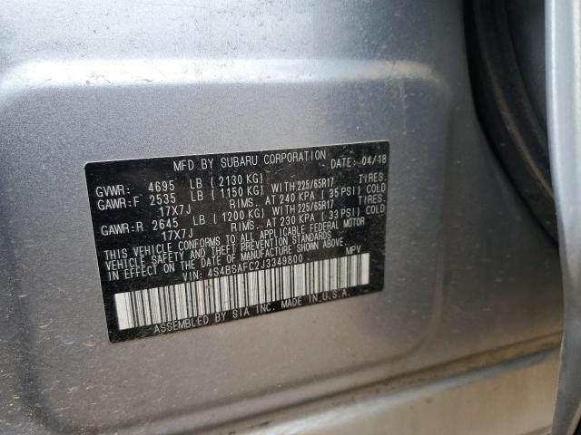 2018 SUBARU OUTBACK 2. 4S4BSAFC2J3349800