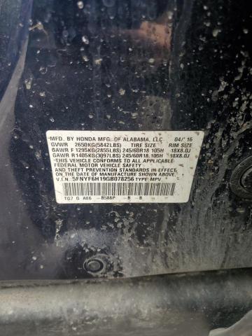 2016 HONDA PILOT LX 5FNYF6H19GB078256