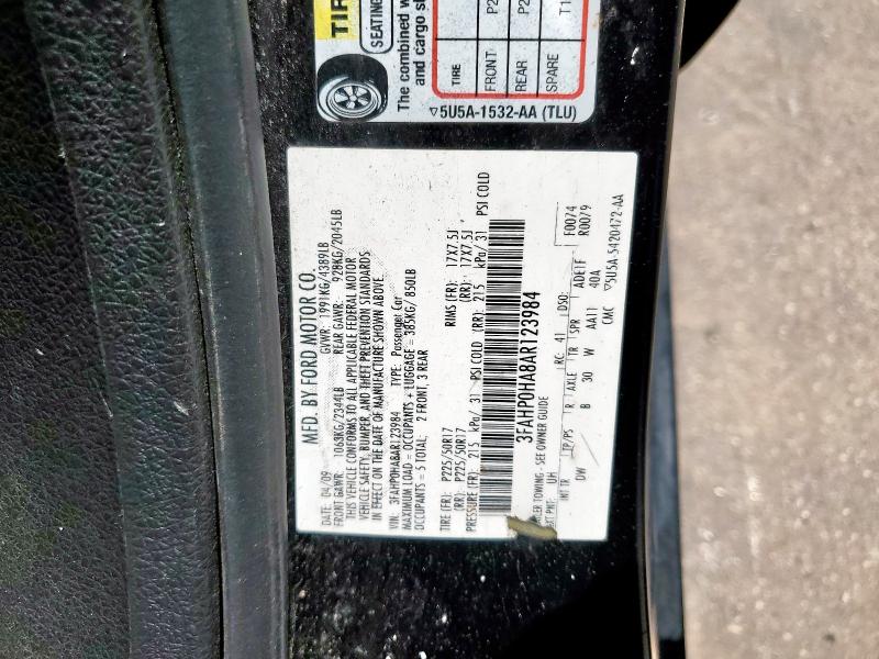 2010 FORD FUSION SE - 3FAHP0HA8AR123984