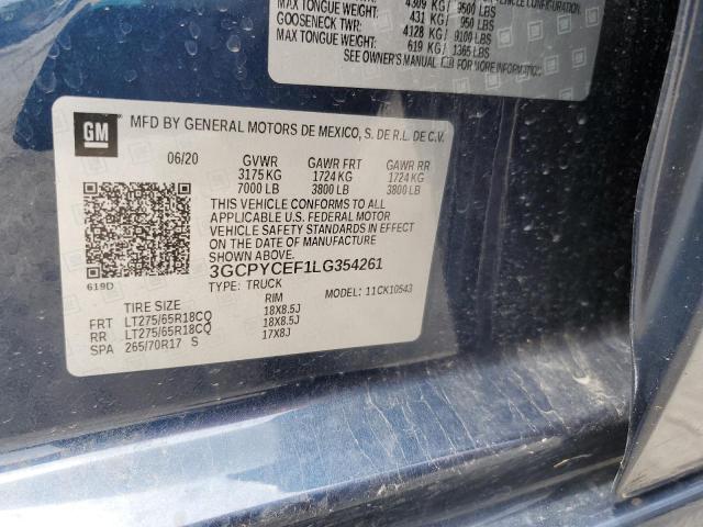 2020 CHEVROLET SILVERADO - 3GCPYCEF1LG354261