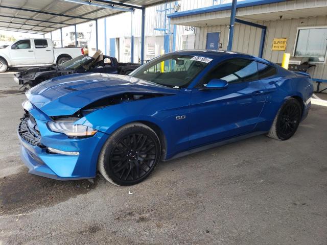 FORD MUSTANG GT 2020 blue  gas 1FA6P8CF6L5125117 photo #1