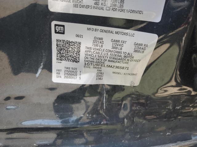 2021 GMC SIERRA K15 1GTU9FEL5MZ365871