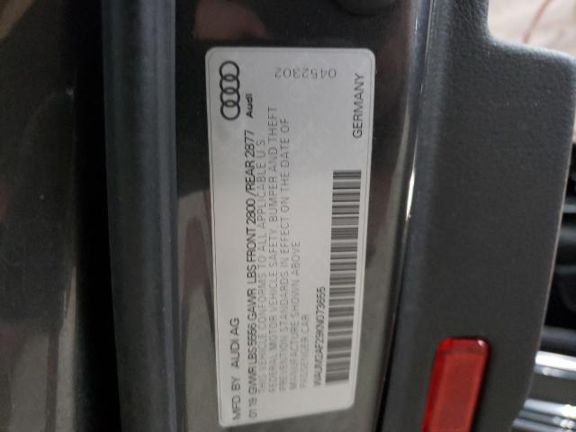 2019 AUDI A6 PRESTIG WAUM2AF29KN073655