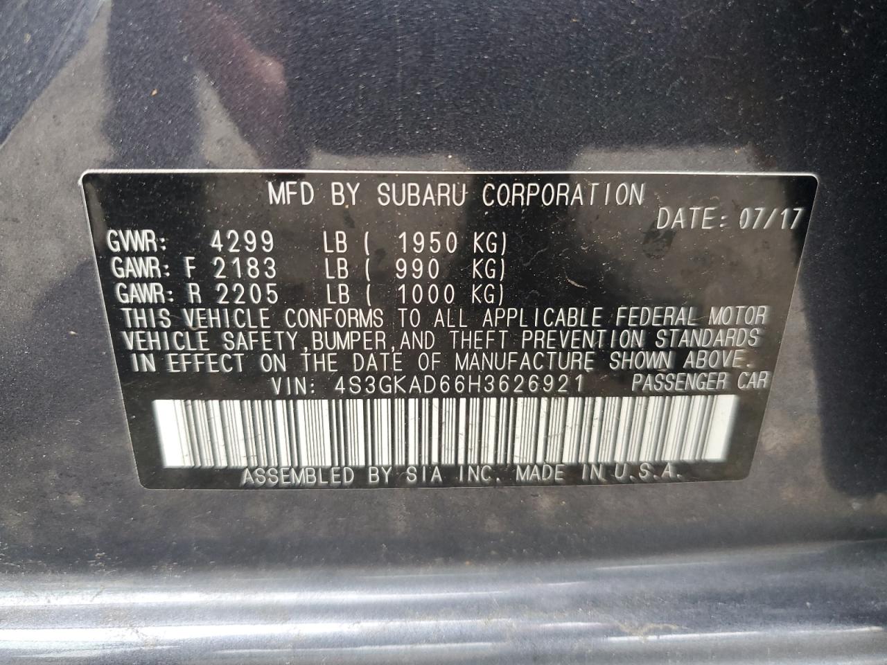 SUBARU IMPREZA PREMIUM PLUS