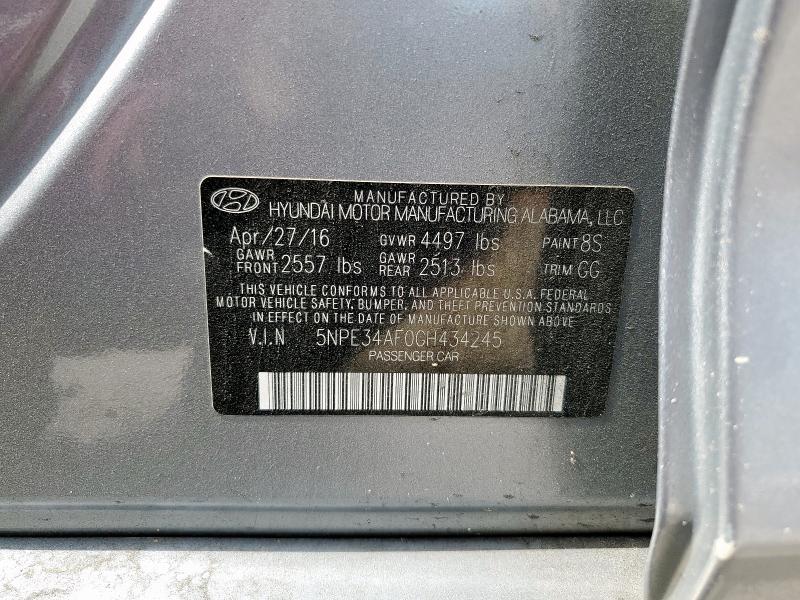 2016 HYUNDAI SONATA SPO - 5NPE34AF0GH434245