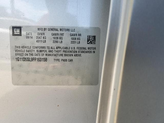 2015 CHEVROLET MALIBU 2LT 1G11D5SL9FF163158