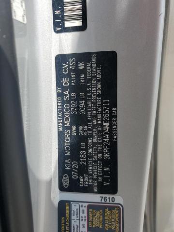 2021 KIA FORTE FE 3KPF24AD4ME265711