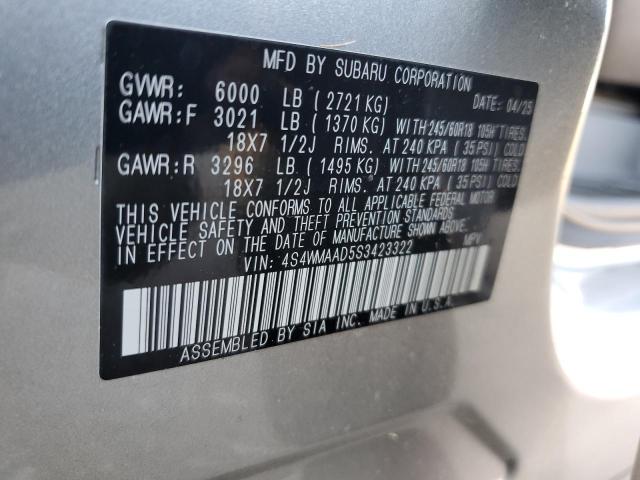 2025 SUBARU ASCENT PRE 4S4WMAAD5S3423322