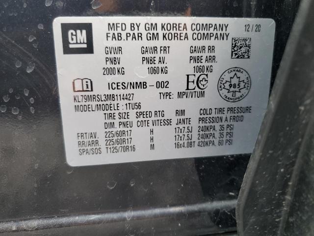 2021 CHEVROLET TRAILBLAZE KL79MRSL3MB114427