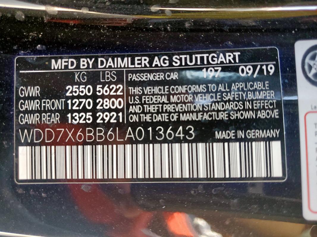 2020 MERCEDES-BENZ AMG GT 53 WDD7X6BB6LA013643
