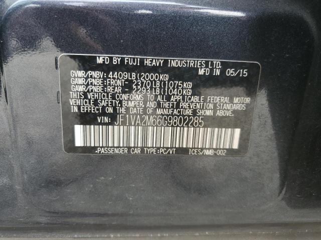 2016 SUBARU WRX STI JF1VA2M66G9802285